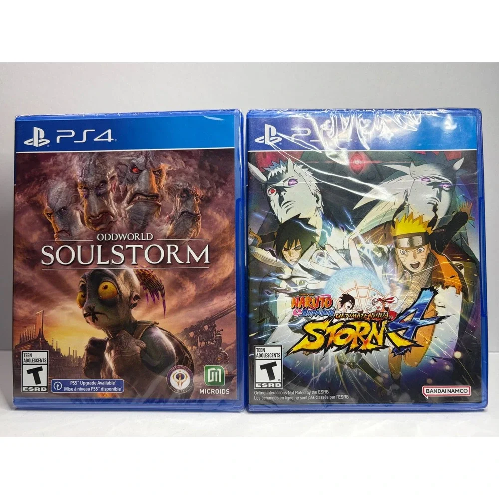 PS4 Game Bundle Oddworld Soulstorm & Naruto Shippuden Ultimate Ninja Storm 4 New